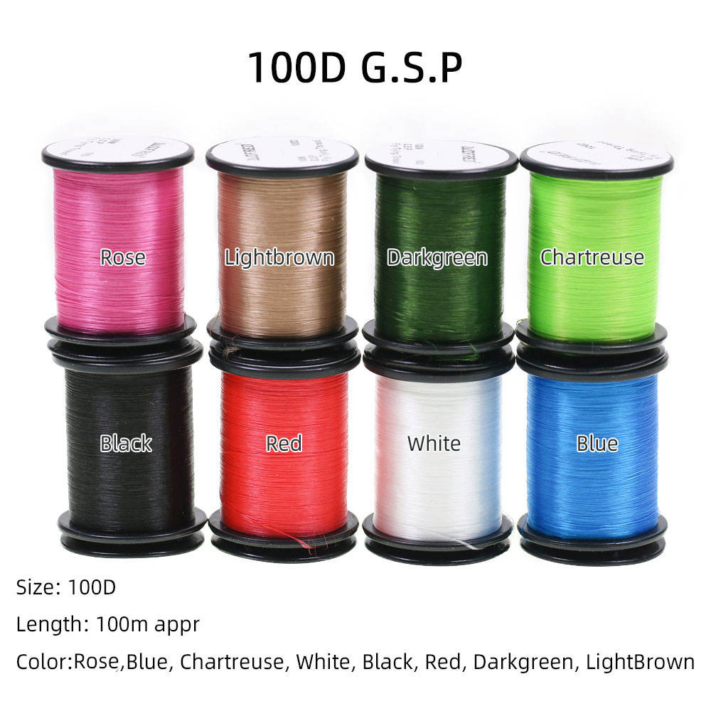 100D GSP fly tying thread color options