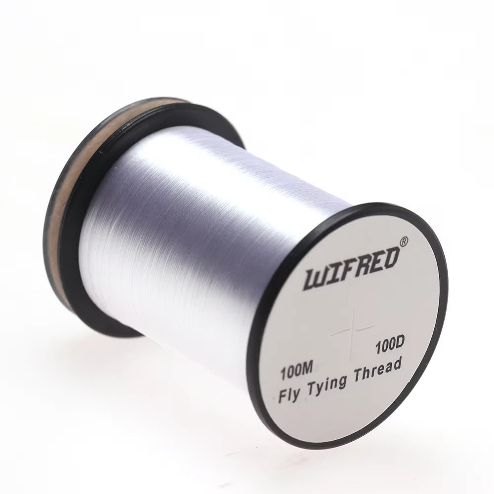 Wifreo 100D nylon fly tying thread in white, 100m single spool