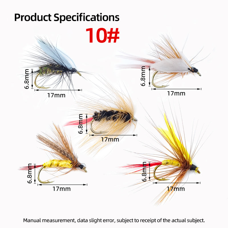 Trout & Bass Fly Fishing Lures Set 10 Piece Wet Fly (Artificial Baits)