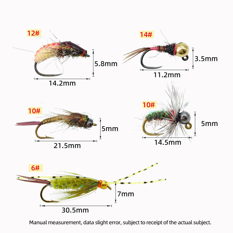 10-Piece Wet Fly Fishing Lures Set for Trout and Bass Variety of Fly Fishing Gear