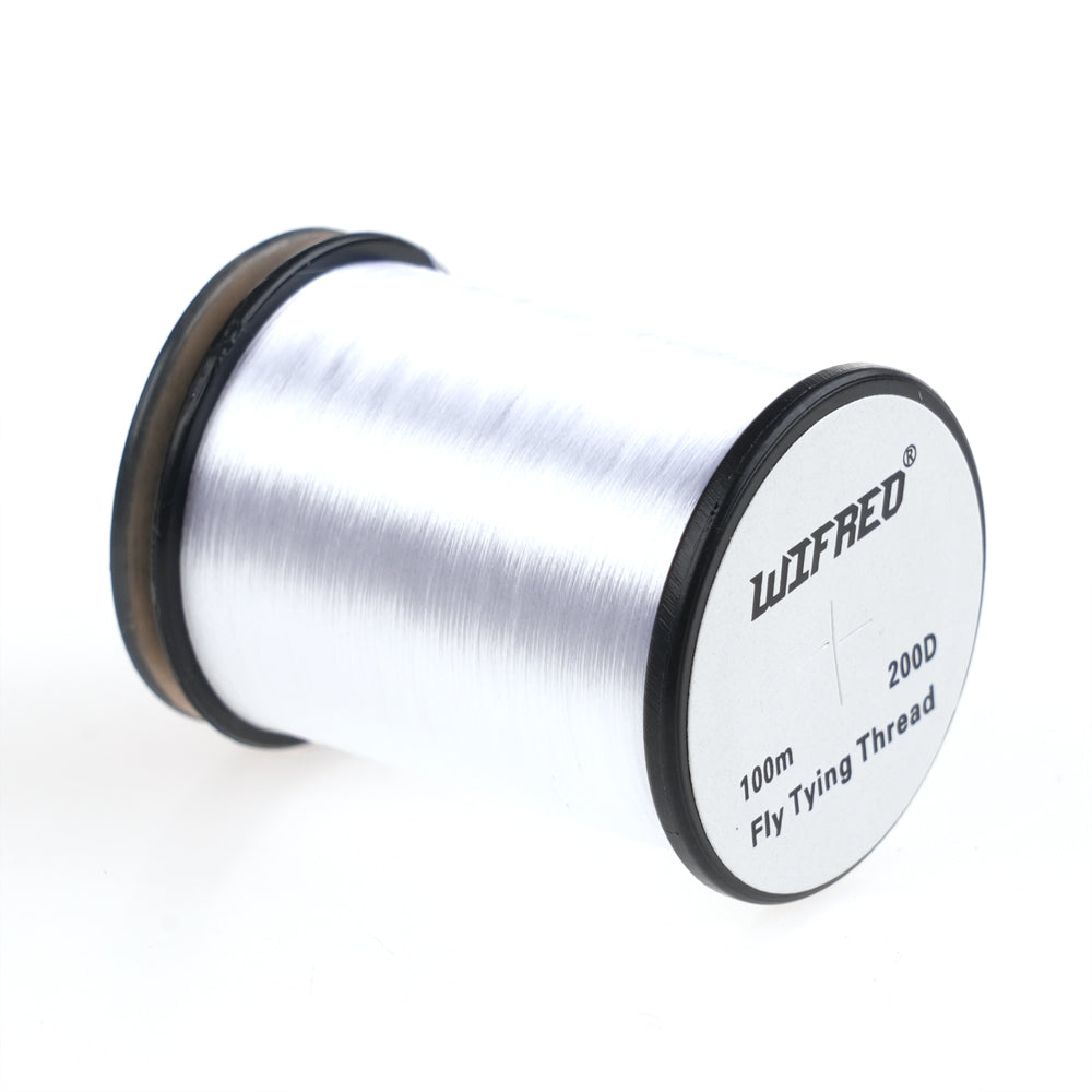 Wifreo 200D nylon fly tying thread in white, 100m single spool