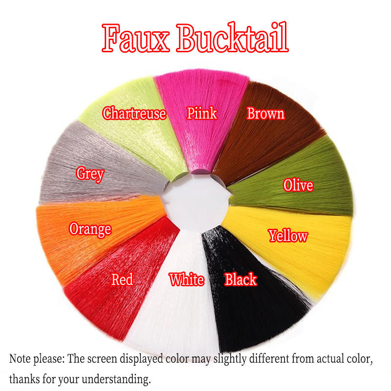 Faux Bucktail Material fly Tying Material tapered Synthetic Fiber