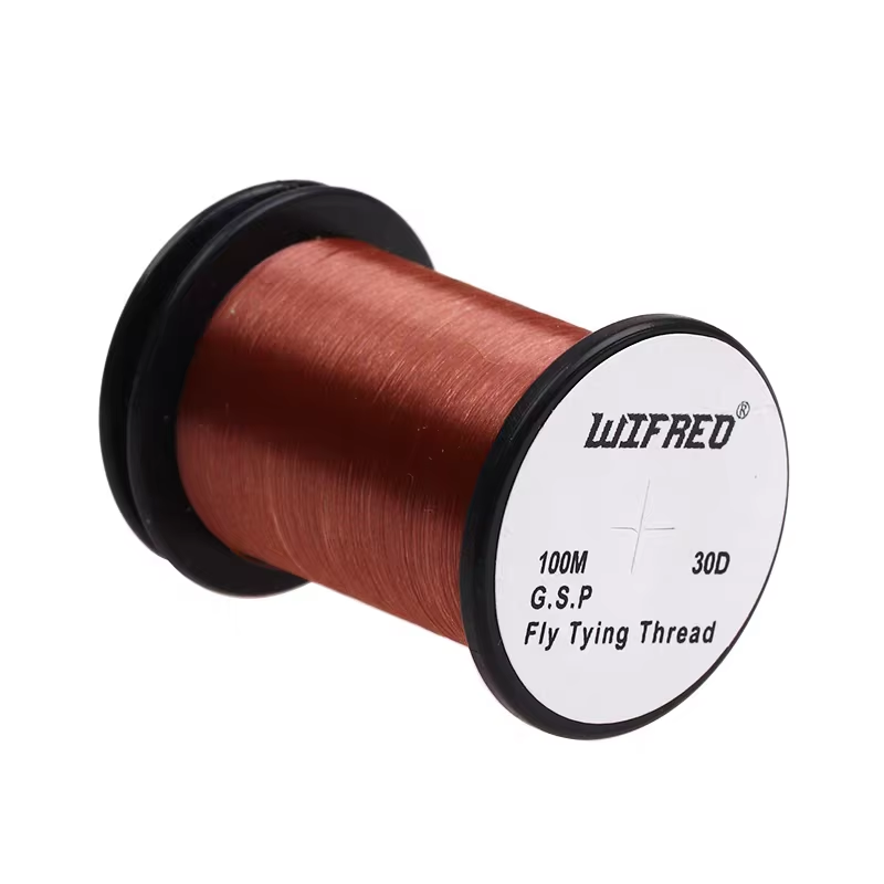 WIFREO 30D GSP fly tying thread in Dark Brown, 100m single spool