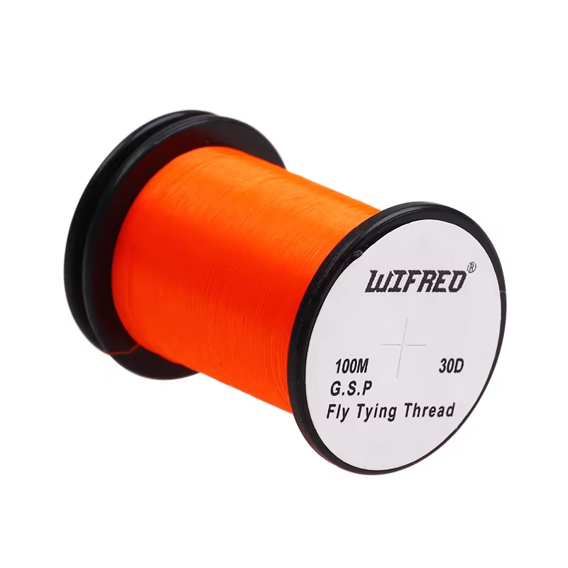 WIFREO 30D GSP fly tying thread in Orange, 100m single spool