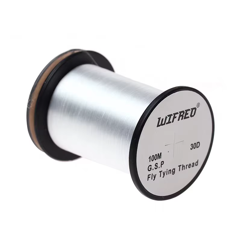 WIFREO 30D GSP fly tying thread in White, 100m single spool