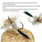 Classic Carbon Steel Artificial Hard Bait Dry Fly