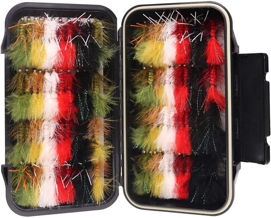 30/90PCS Wooly Bugger Streamer Assortment