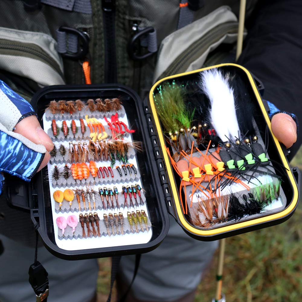 28/40/64/92/120pcs, Dry/Wet/Nymph/Streamer Flies Assortment