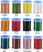 12 Color/Set 0.2mm Non-tarnishing Ultra Fly Tying Copper Wire