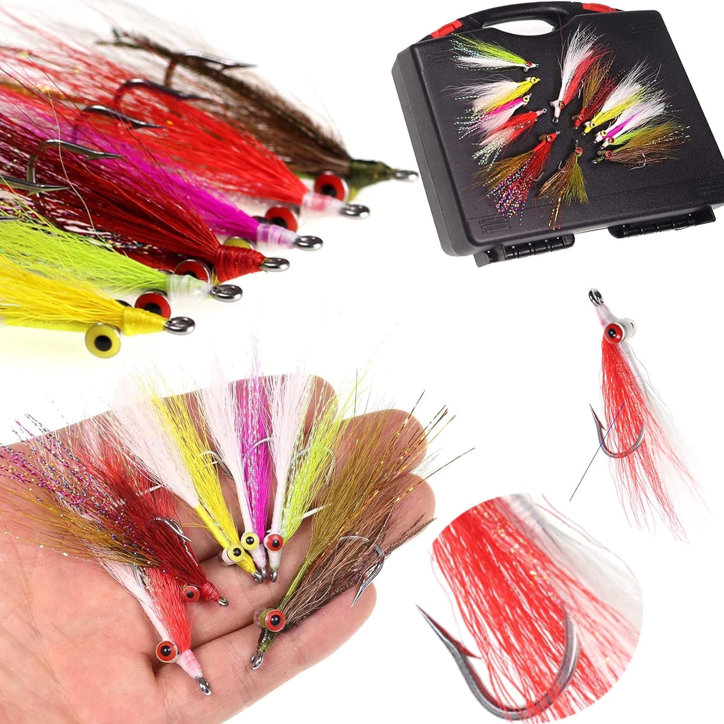 24pcs Assorted Clouser Minnow Streamer Flies