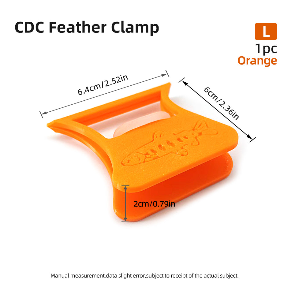 PETG Material CDC-3D Clamp Feather Folding Blok Feather Hackle Pliers Fishing Accessories