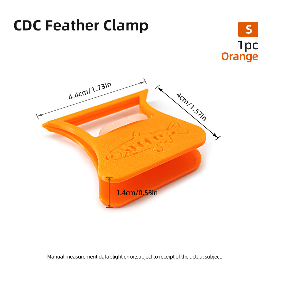 PETG Material CDC-3D Clamp Feather Folding Blok Feather Hackle Pliers Fishing Accessories