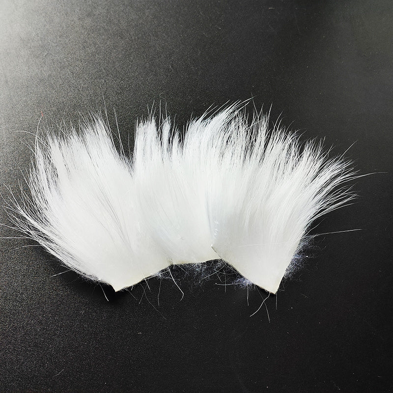 Tan sheep wool natural white fly tying
