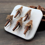 New 5PCS Deer Hair Caddis Dry Fly Fishing Tackle Accessory Lures for Fishing