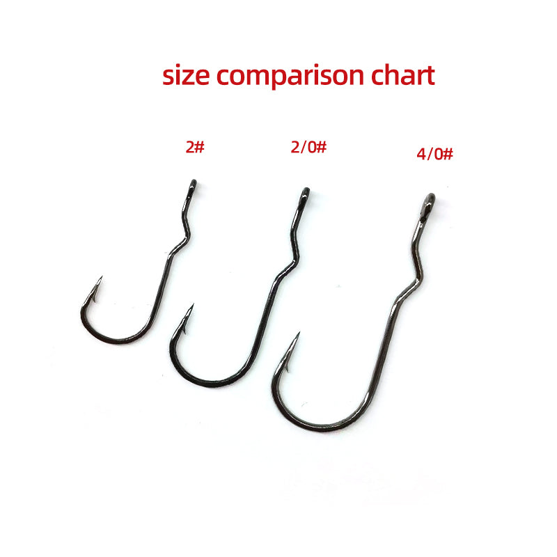 High-carbon Steel Twisted Shank Design Big Popper Hook Fly Tying Hook Fishing Accessories