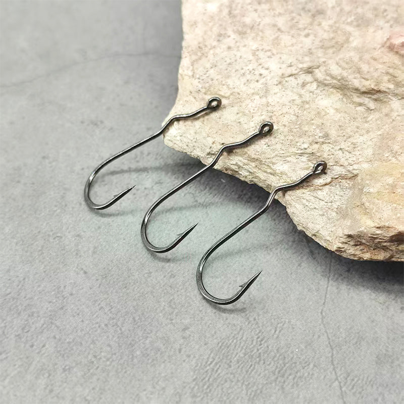 High-carbon Steel Twisted Shank Design Big Popper Hook Fly Tying Hook Fishing Accessories