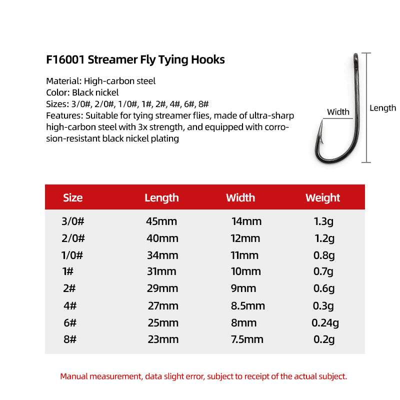 Ultra-Sharp High-Strength Carbon Steel Dry Fly Bare Hooks Streamer Hooks for Fishing