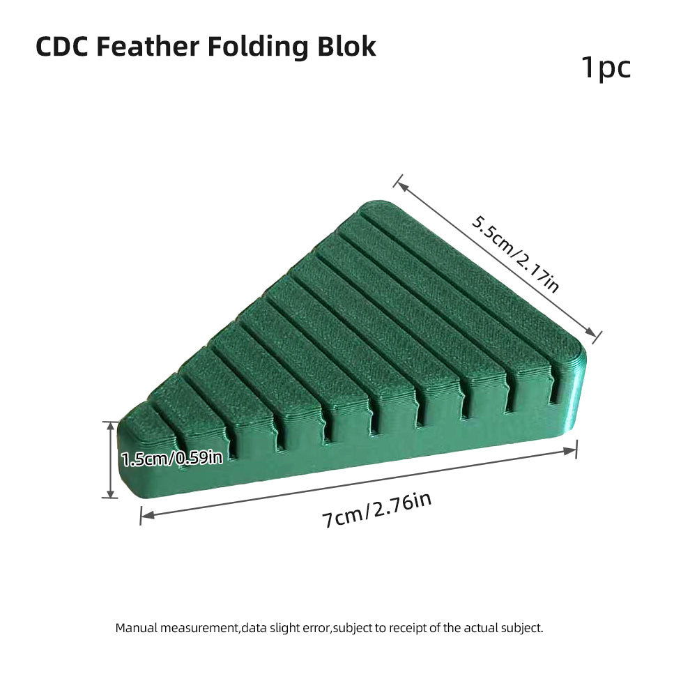PETG Material CDC-3D Clamp Feather Folding Blok Feather Hackle Pliers Fishing Accessories