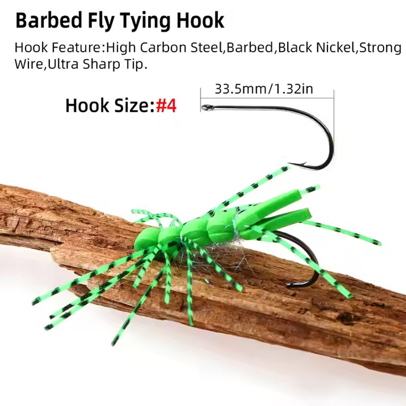 Rubber Legs Grasshopper Foam Body Floating Hopper Dry Fly