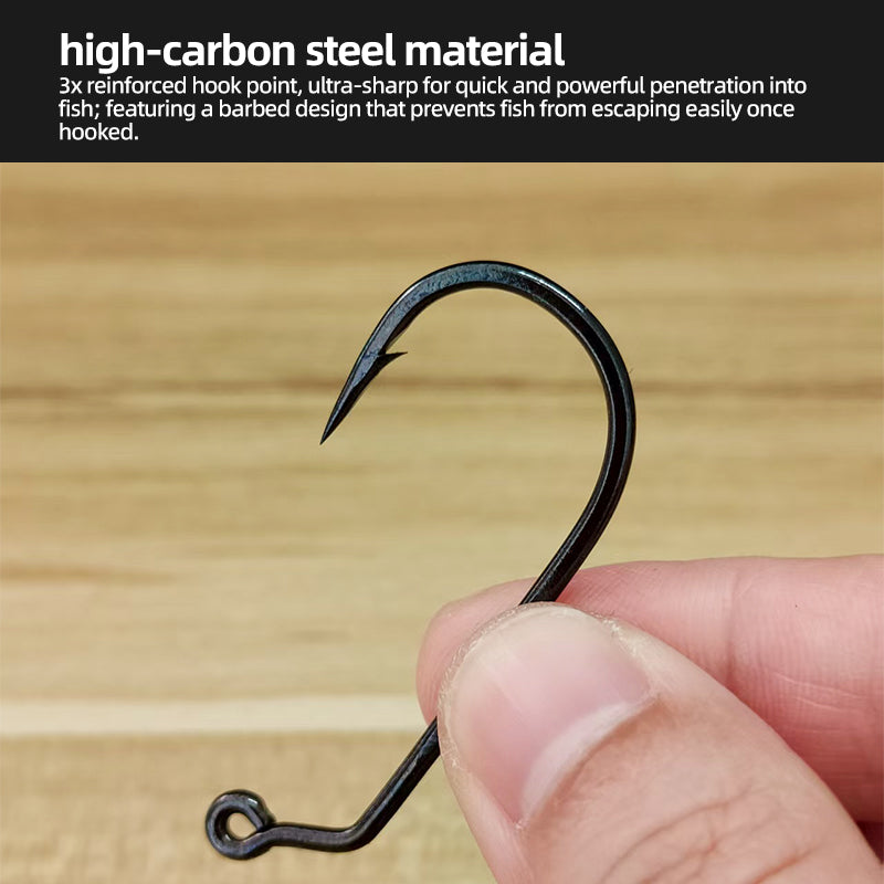 High-Strength Carbon Steel Dry Fly Hooks 120° Angled Ultra-Sharp Bare Streamer Hooks