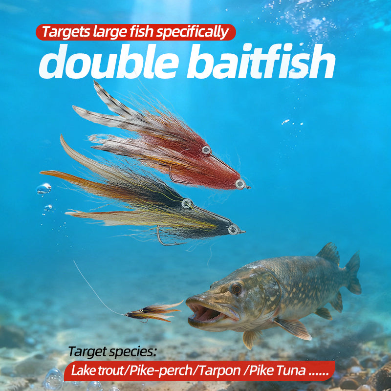 Double-fly Fishing Flies Schooling Bait