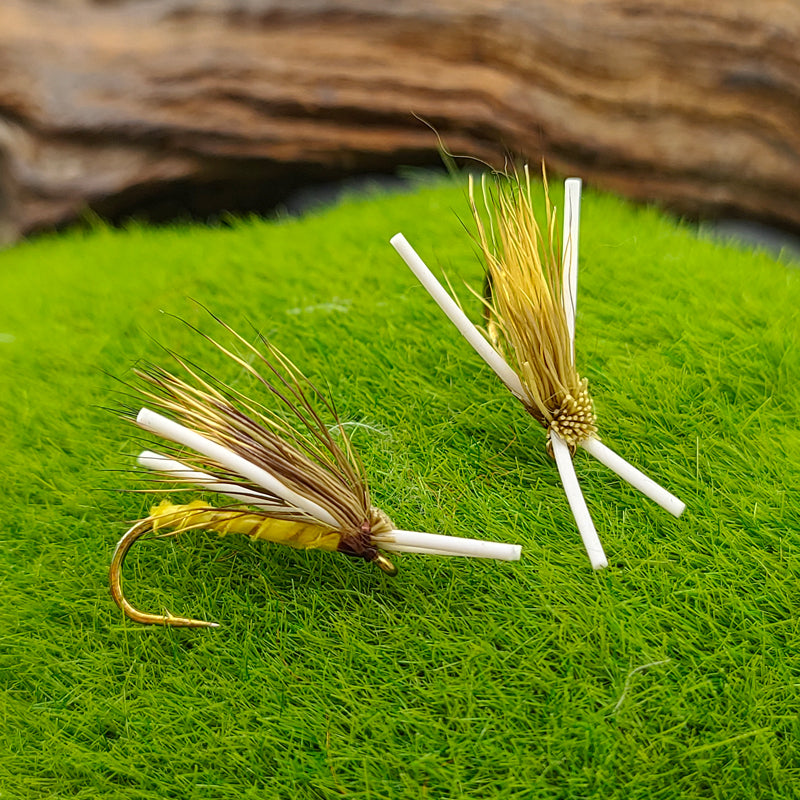 Dry Floating Hackle Fly with Silicone Legs for Trout and Tarpon Fishing Fishing Lures