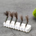CDC Dry Fly Lure Hand-Tied with Genuine CDC Fibers Sharp Hook & Lifelike Insect Shape Fly Fishing