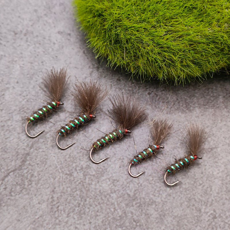 CDC Dry Fly Lure Hand-Tied with Genuine CDC Fibers Sharp Hook & Lifelike Insect Shape Fly Fishing