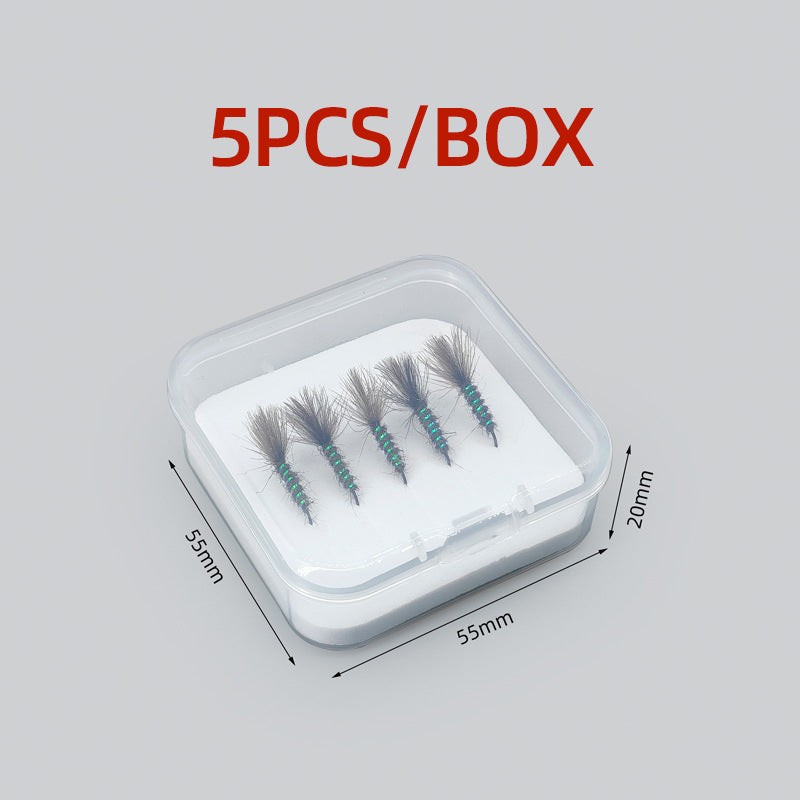 CDC Dry Fly Lure Hand-Tied with Genuine CDC Fibers Sharp Hook & Lifelike Insect Shape Fly Fishing