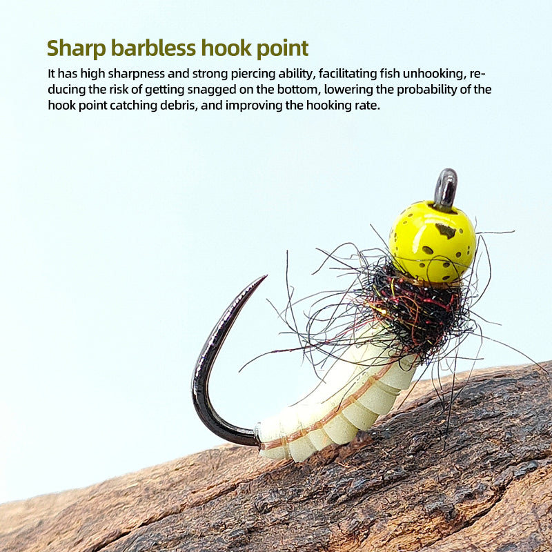 Tungsten Bead Head Wet Nymph Fast Sinking Fly Trout and Bass Fishing Lures 10# River Lake