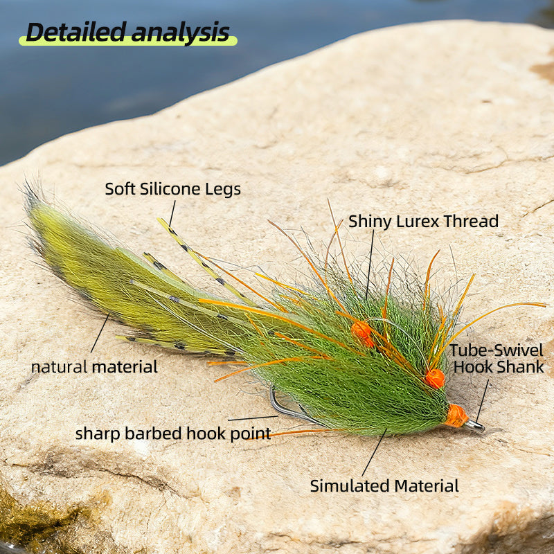 Zonker Streamers Fly Fishing Flies for Trout/Bass/Tilapia