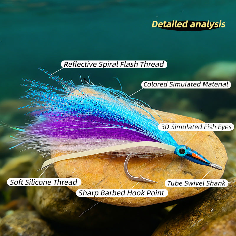 Tarpon Streamers Fly Lures with Stainless Steel Hooks