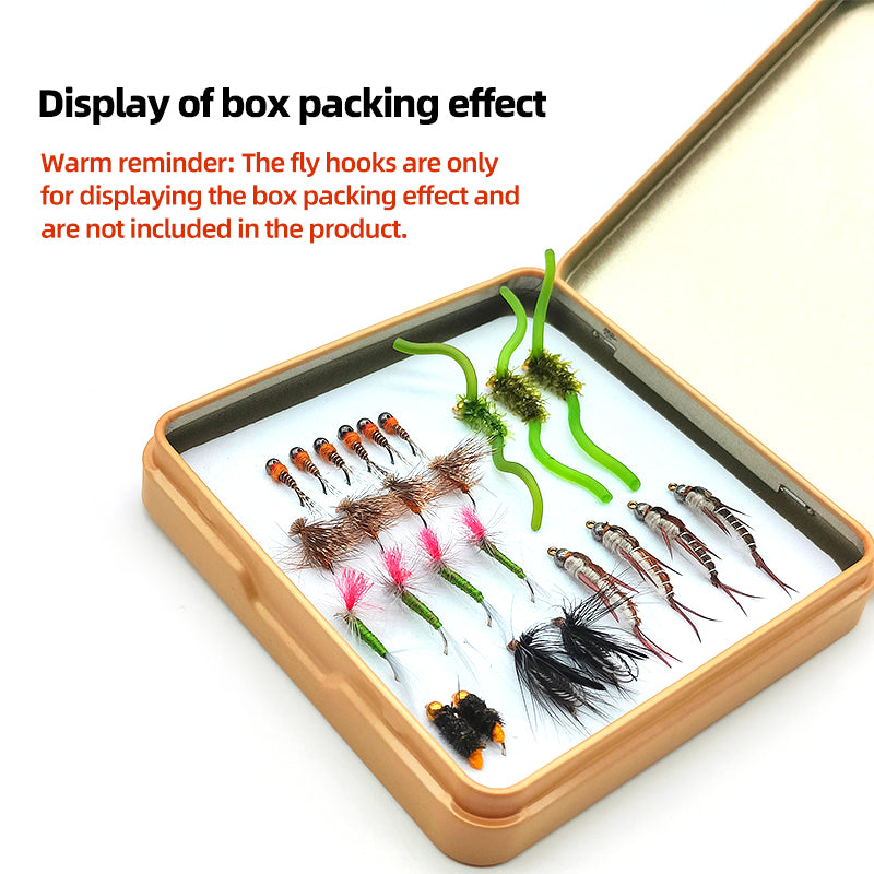 Colorful Metal Dry Fly Bait Essential Fly Fishing Tools & Accessories Box Included