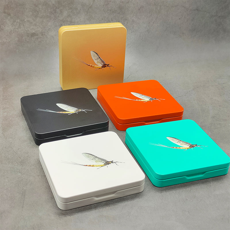 Colorful Metal Dry Fly Bait Essential Fly Fishing Tools & Accessories Box Included