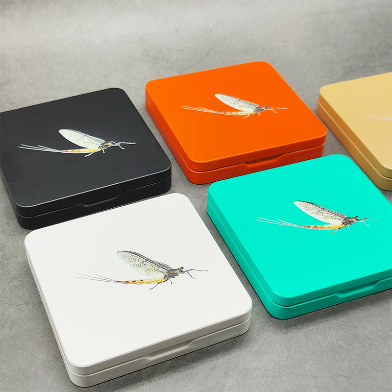Colorful Metal Dry Fly Bait Essential Fly Fishing Tools & Accessories Box Included
