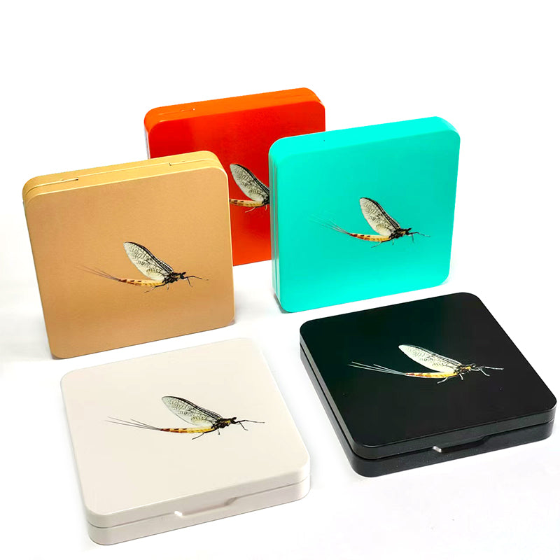 Colorful Metal Dry Fly Bait Essential Fly Fishing Tools & Accessories Box Included
