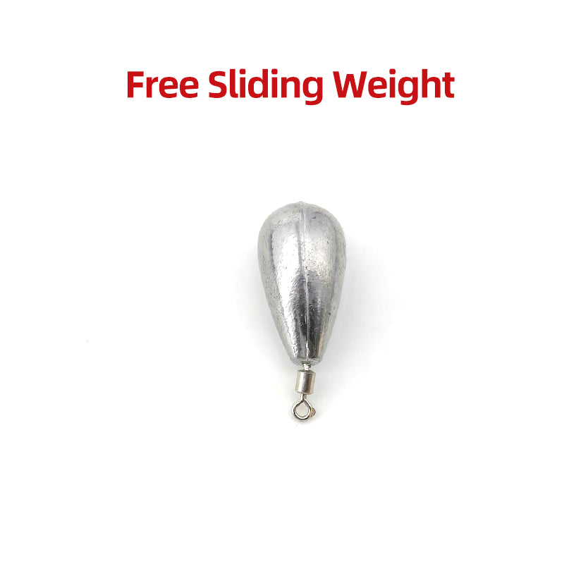 Teardrop-Shaped Drop Shot Weight/ Free Sliding Weight