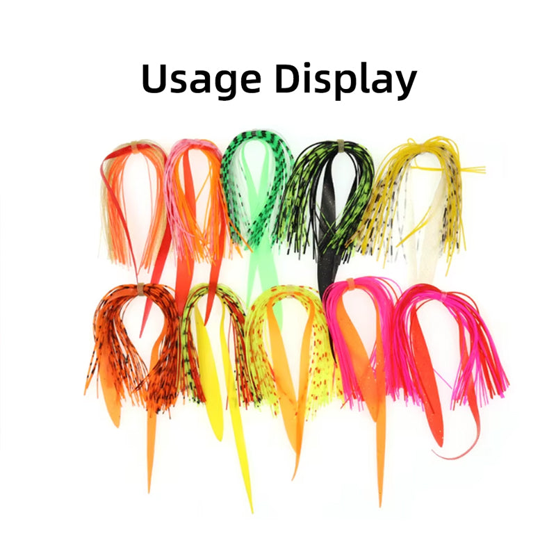 Silicone Straight Drift Skirt with Gradient Width Design Saltwater Fishing Tackle