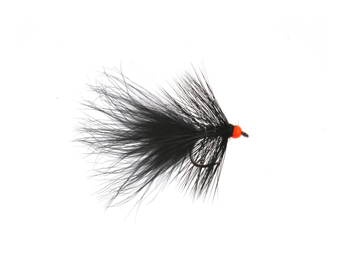 Product photo of the Black Hot Bead Short-Shank Bug Streamer – Brass, WIFREO style WY104