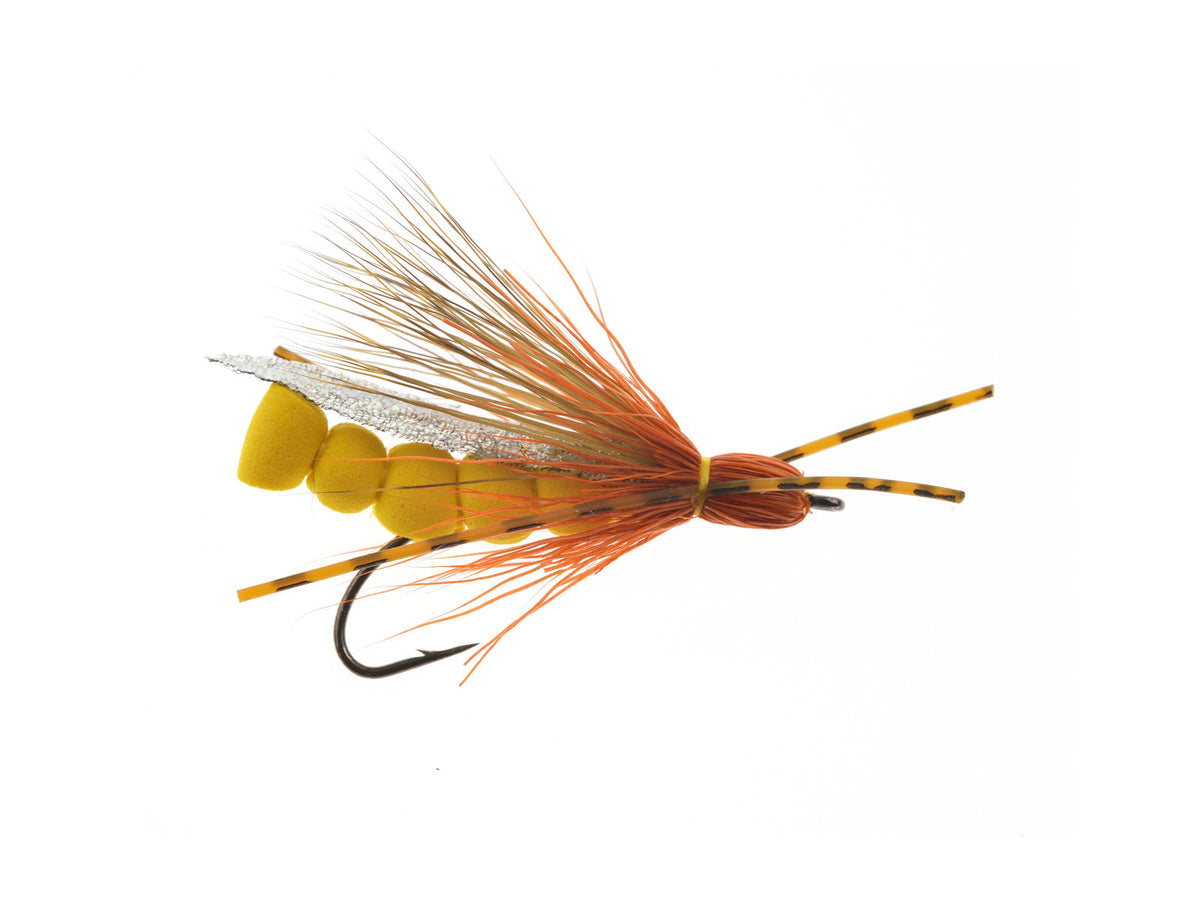 Product photo of the Bullet Head Foam Golden Stonefly Dry Fly, WIFREO style WY1093B