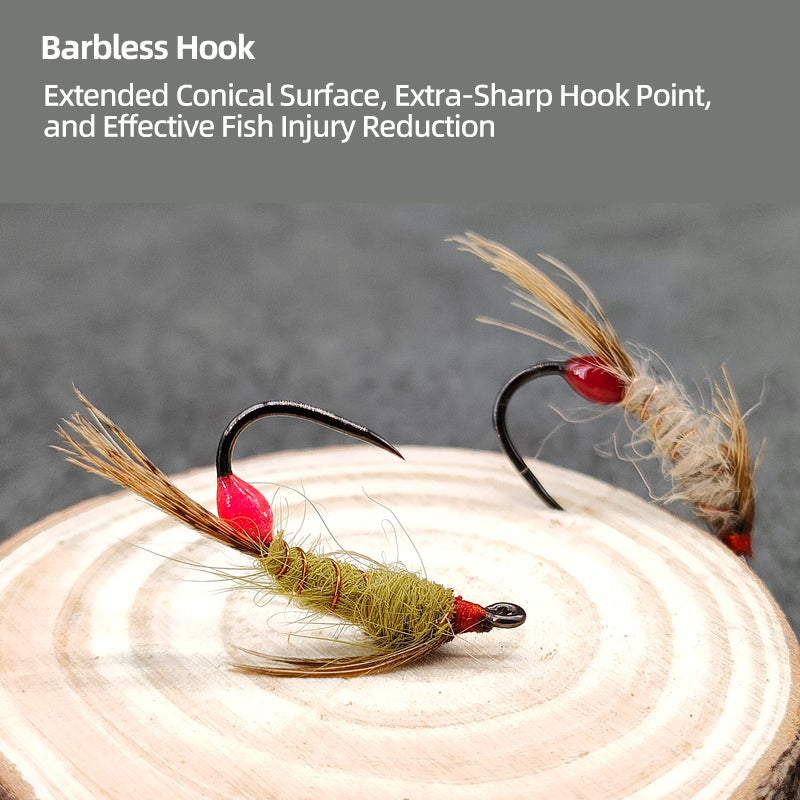 Luminous Nymph Fly Fishing Lures Hand-Tied Fly Tying Hook