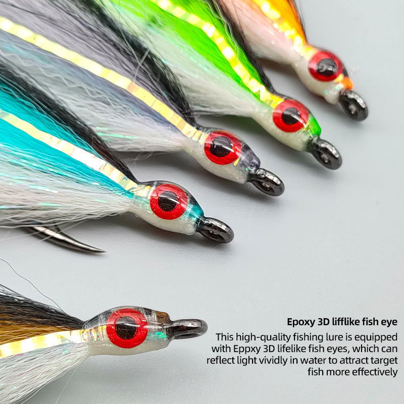Multi-Color Big Red-Eyed Simulated Baitfish Streamer Fly
