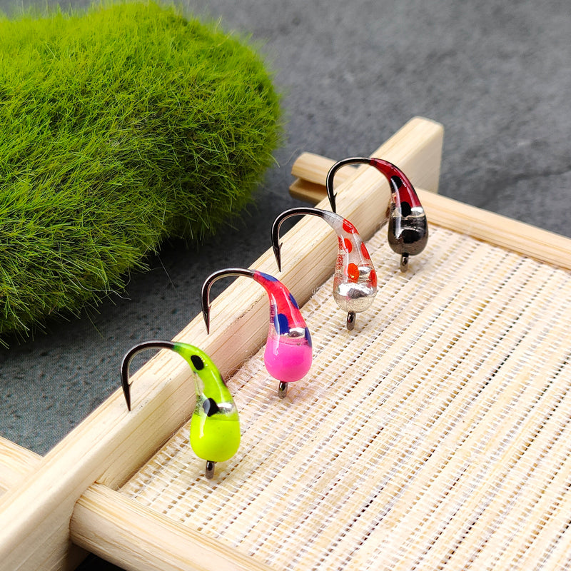 Fly Fishing Brass Bead Head Nymph Scud Bug Ice Fishing Worm Fly Caddis Larvae Insect Baits Trout Bass Fishing Lures