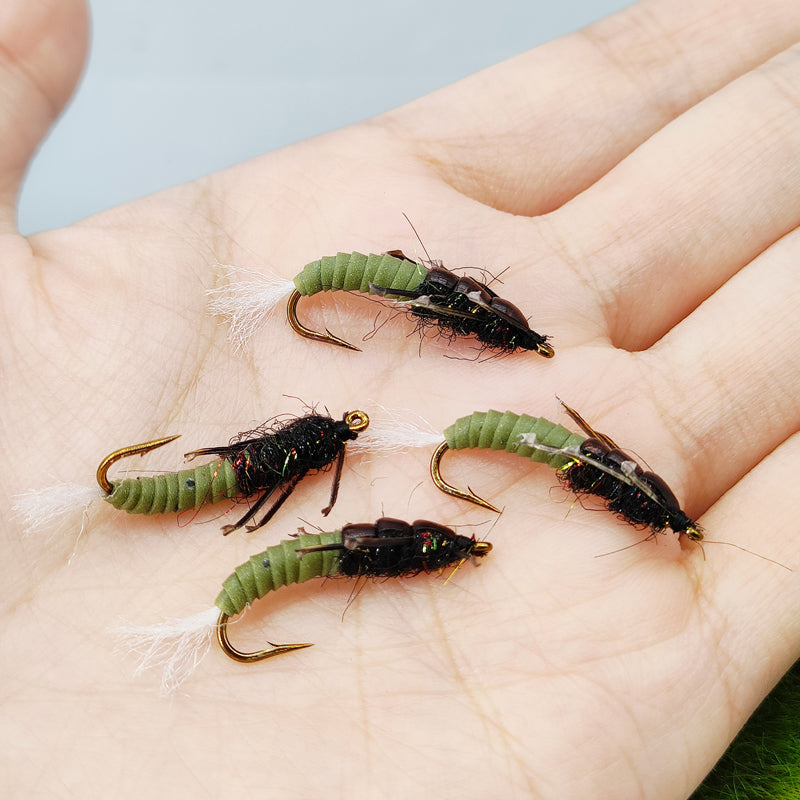 Stonefly Nymph Hand-Tied Fly Fishing Artificial Hard Bait Insect Lure for Trout and Bass Rivers Lakes & Streams