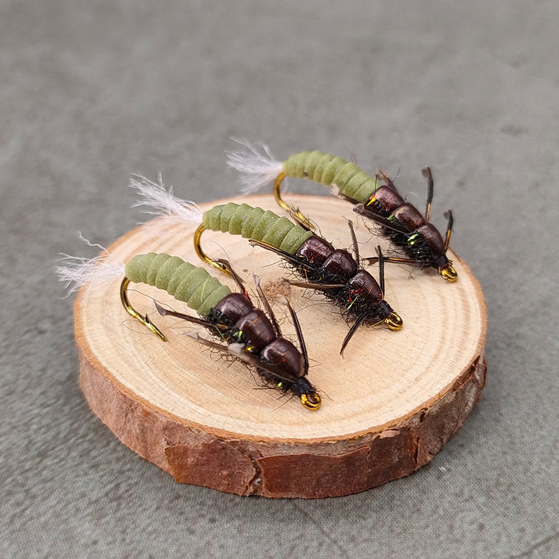 Stonefly Nymph Hand-Tied Fly Fishing Artificial Hard Bait Insect Lure for Trout and Bass Rivers Lakes & Streams