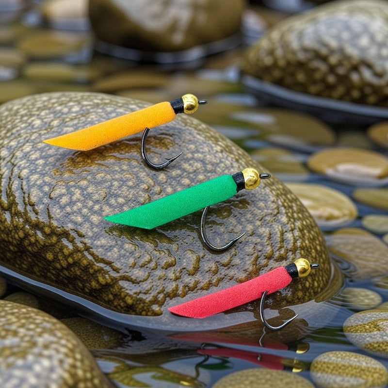 Hand-tied  Bait Fly Fishing Lure-Copper-headed Foam Nymph for Saltwater Fishing Bream & Bass