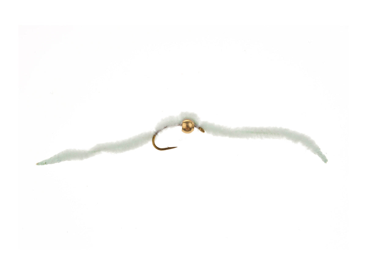 Product photo of the White Brass Bead San Juan Worm, WIFREO style WY565D
