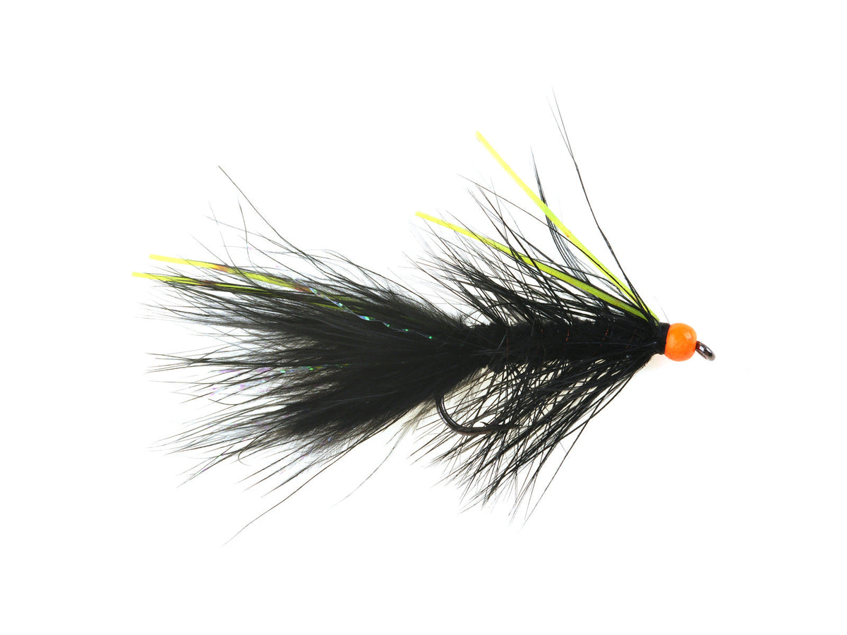 Sili-Leg Woolly Bugger Brass Bead - Black