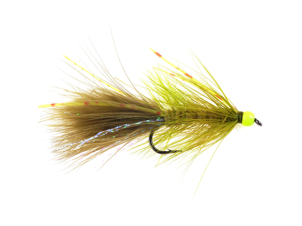 Sili-Leg Woolly Bugger Brass Bead - Olive