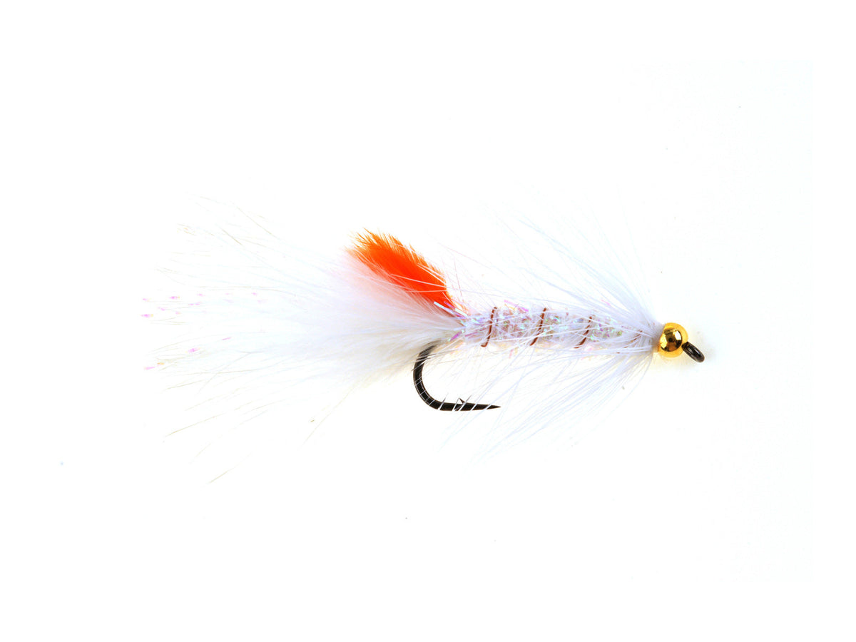 Hotspot Woolly Bugger Brass Bead - White